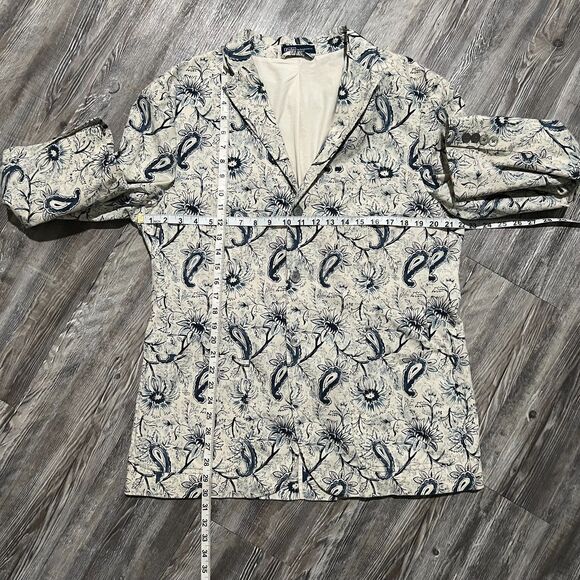 Polo Ralph Lauren Floral Paisley Cotton Blazer Jacket L Macau - Picture 4 of 6